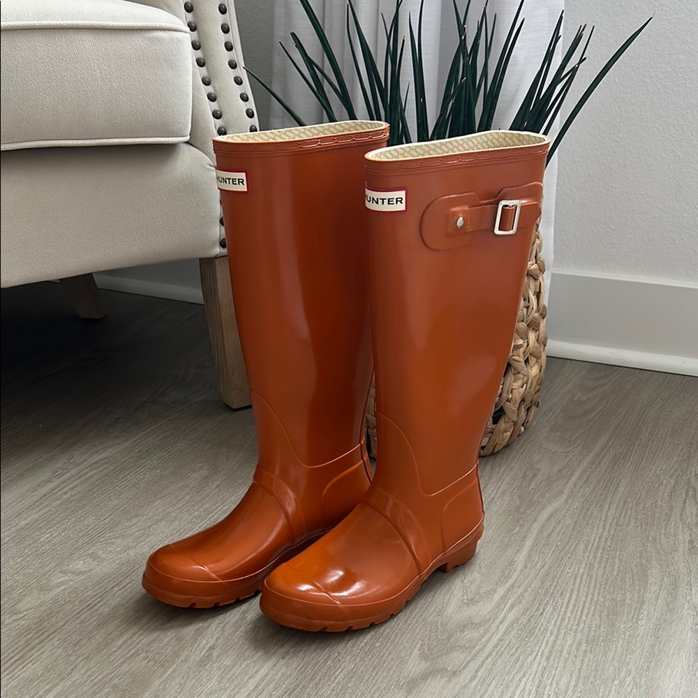 Hunter Vibrant Orange Tall Boots